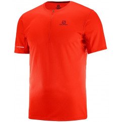 maillot de running pour hommes salomon agile hz ss tee lc106070 FIERY RED